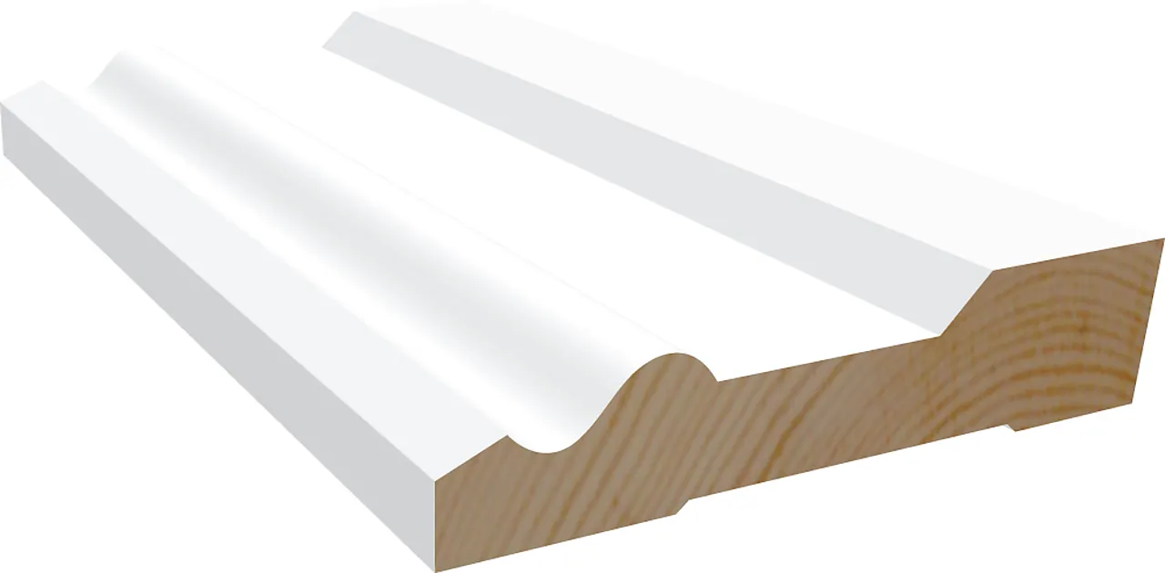 Gulvlist furu M4 hvit bomull S0502-Y 15x70x4400 mm Gulvlist furu M4 hvit bomull S0502-Y 15x70x4400 mm