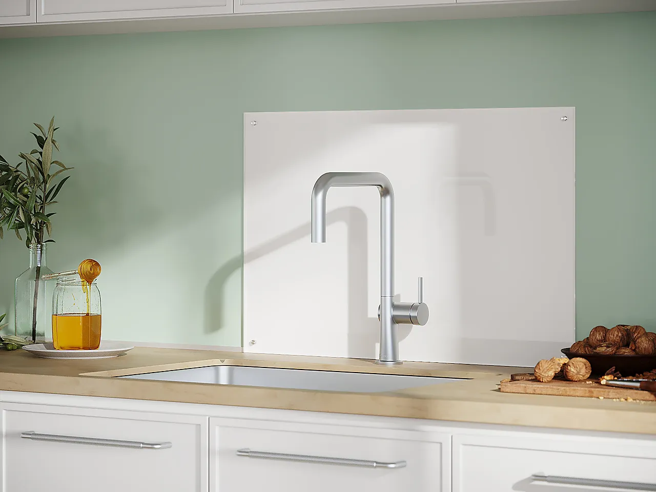 Glassplate herdet hvit 6x700x450 mm null - null - 2 - Miniatyr