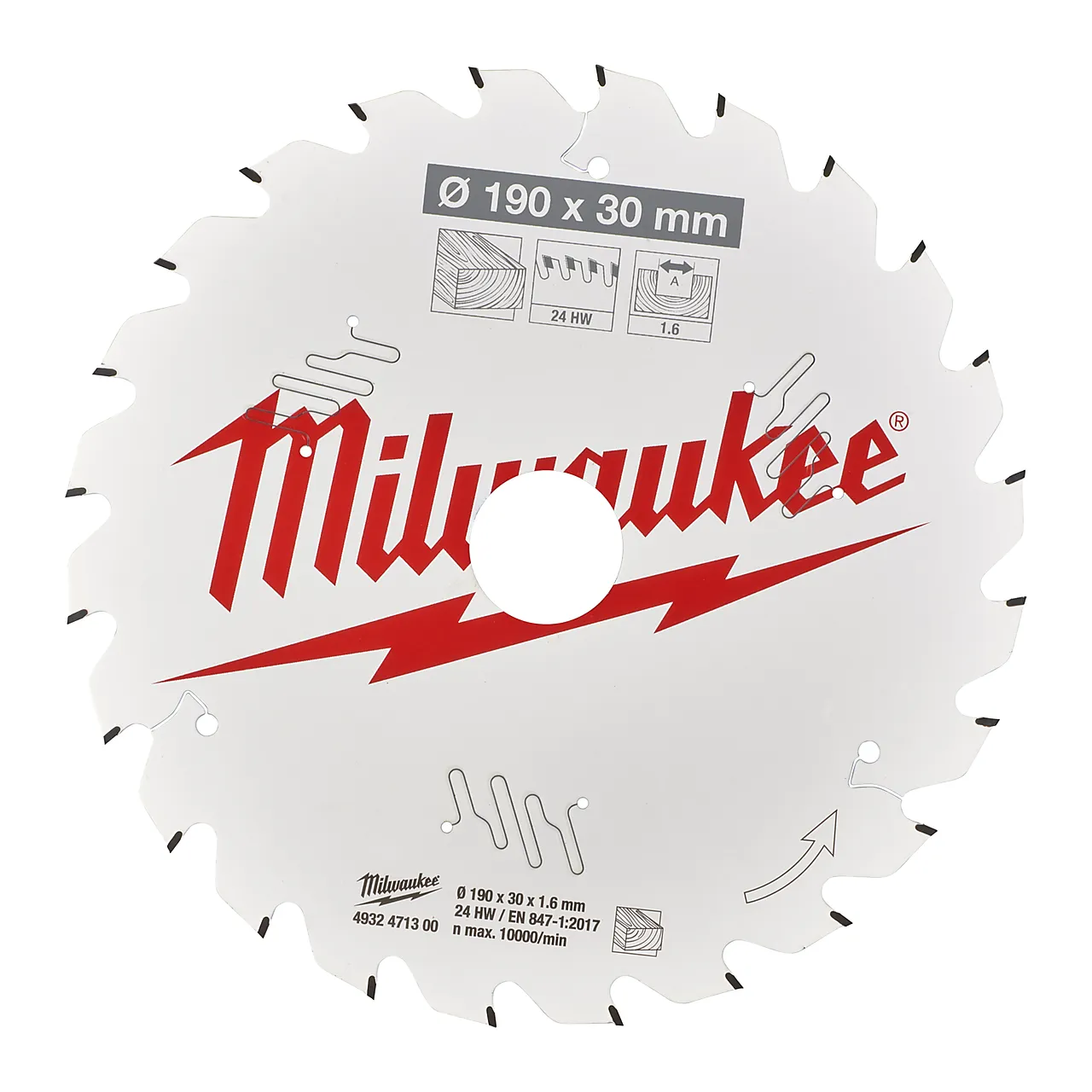 Milwaukee Sirkelsagblad W190x30x1,6x24 null - null - 2 - Miniatyr