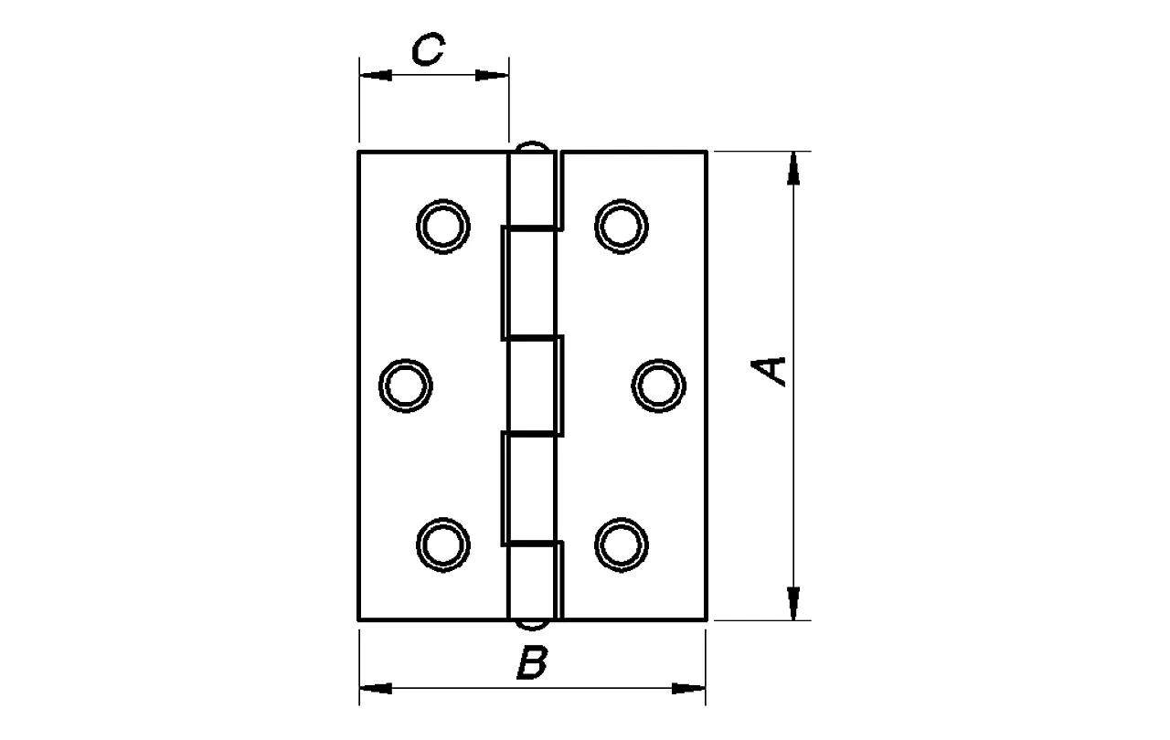 Kanthengsel pregalvanisert 50 mm 2 stk null - null - 2 - Miniatyr