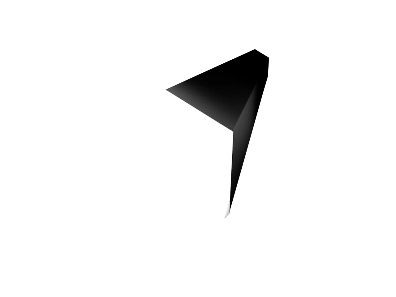 Takfotbeslag sort 2 meter 120 ST SH