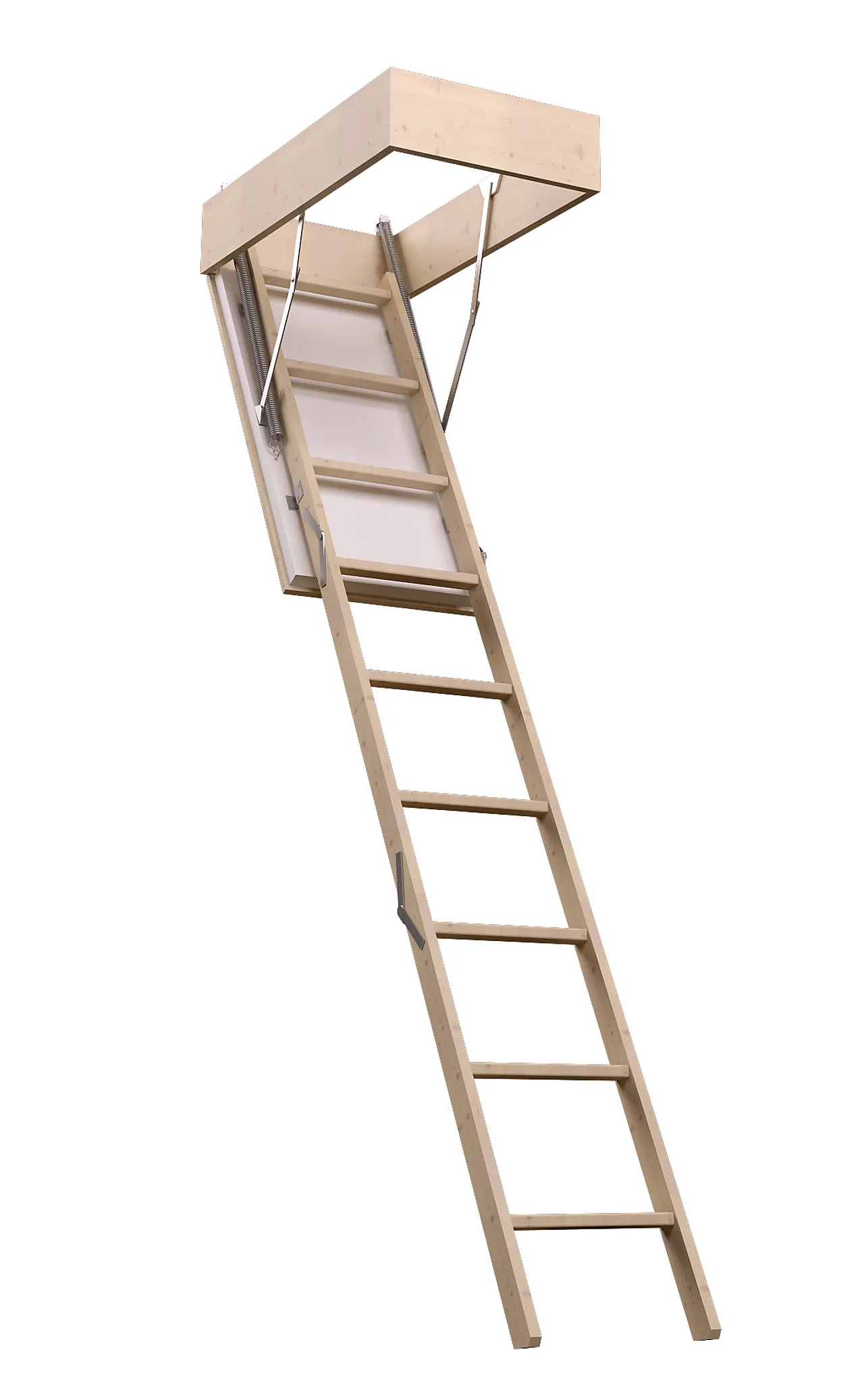 Loftstrapp sammenleggbar 55x100 cm hvitmalt Loftstrapp sammenleggbar 55x100 cm hvitmalt