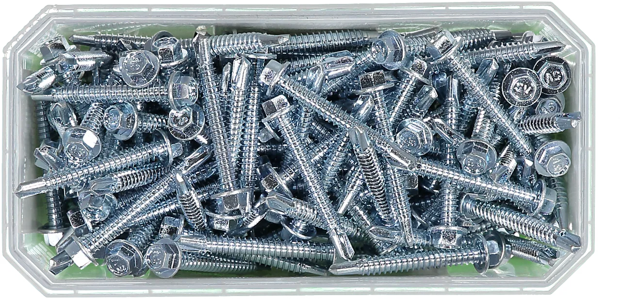 Plateskrue borspiss 6,3x50 fzb-150 uten tetningsskive blankforsinket null - 50 - 2 - Miniatyr