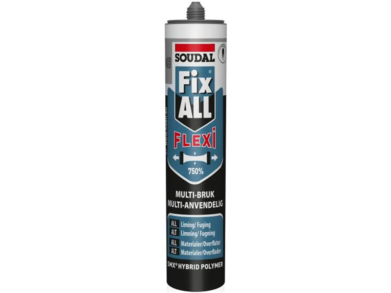 Lim/fug fix all flexi grå 290ml fix all flexi ral7004