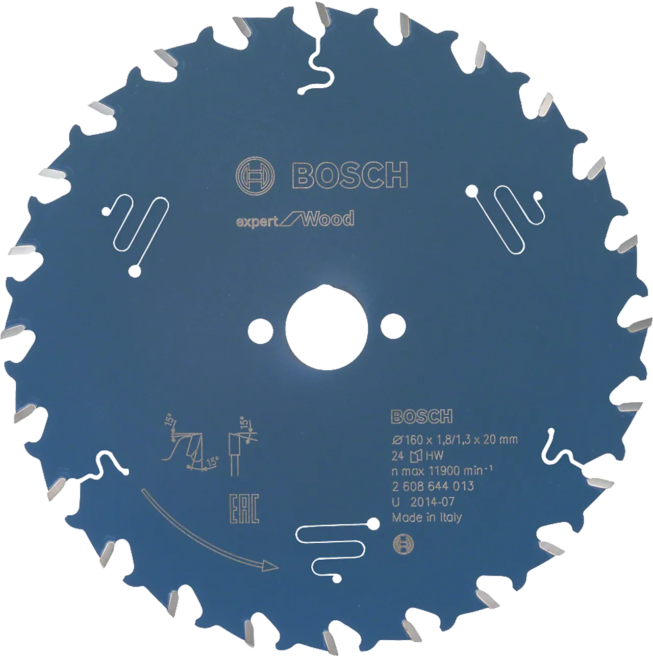 Sirkelsagblad 160x20x1,8mm 24t exp wo od
