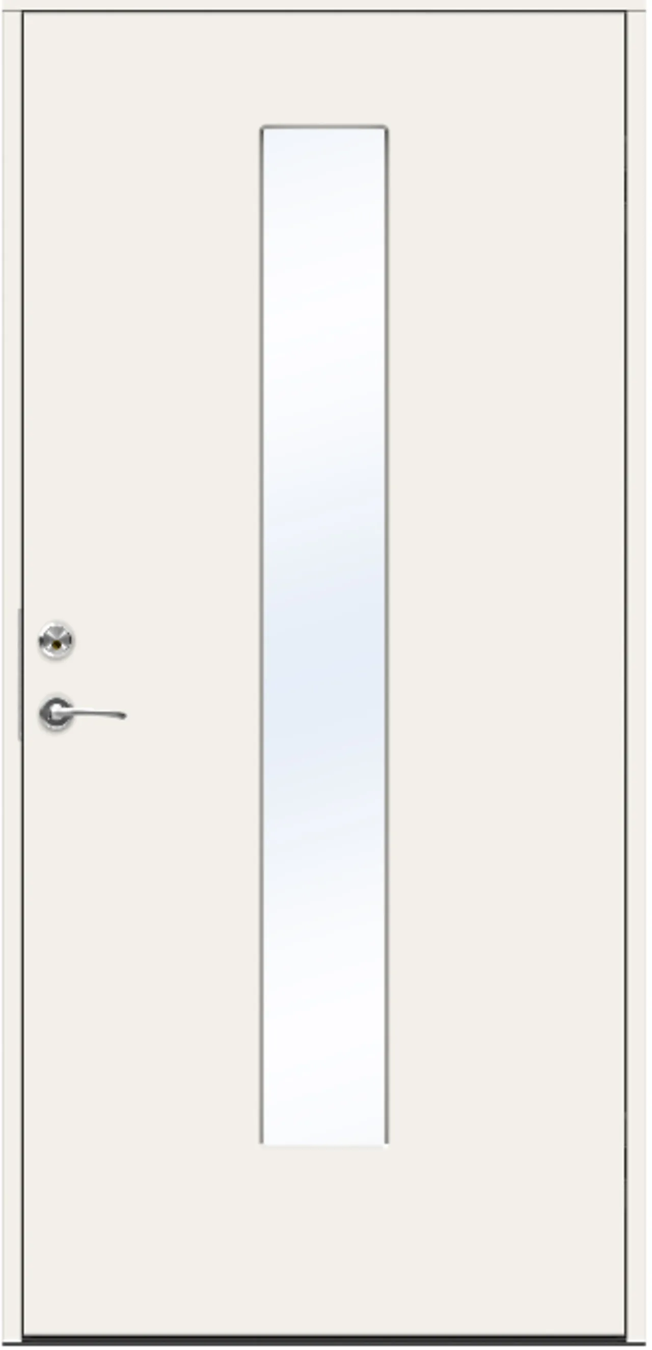 Dørsett eco tower 9x21v hvit ytterdørsett med klart glass