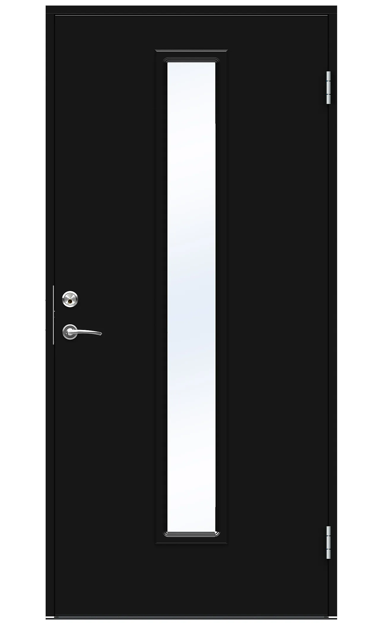 Dørsett yd amazon 10x21h svart ytterdørsett med klart glass