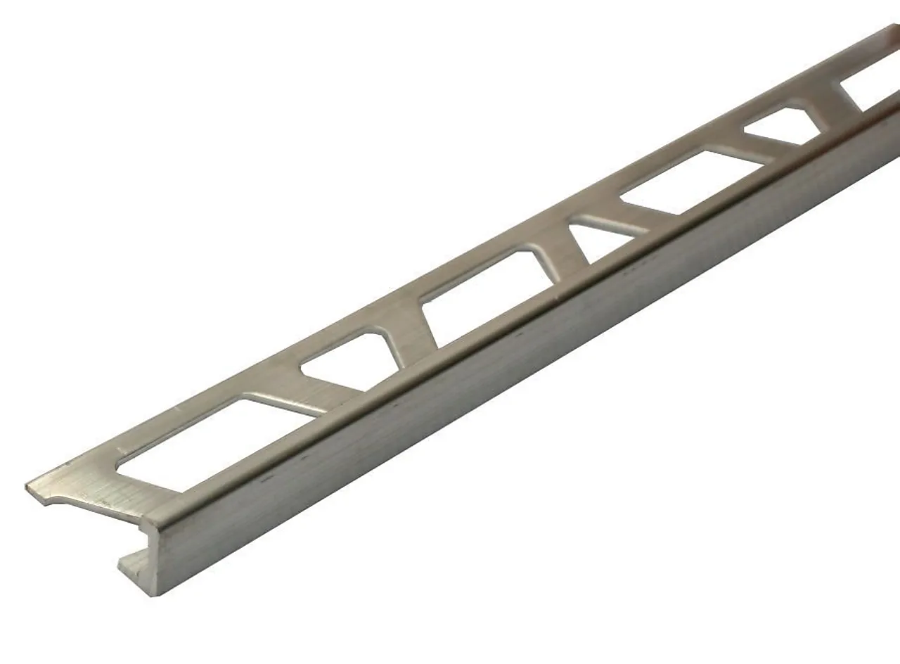 Avslutningslist gulv alu 12,5mm folotrim fra profilitec 2,7m Avslutningslist gulv alu 12,5mm folotrim fra profilitec 2,7m