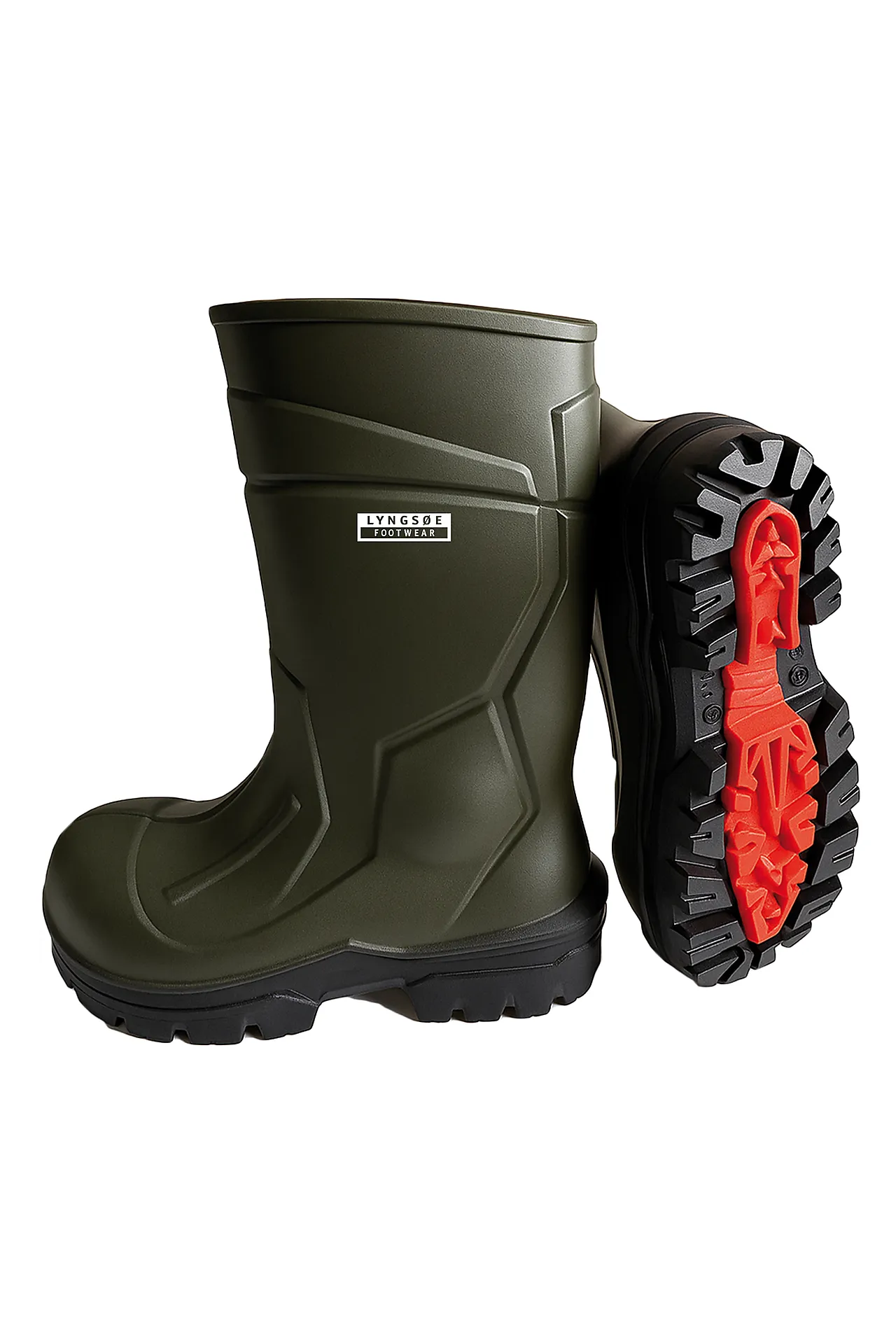 Thermostøvel i PU med vern grønn/sort str. 43