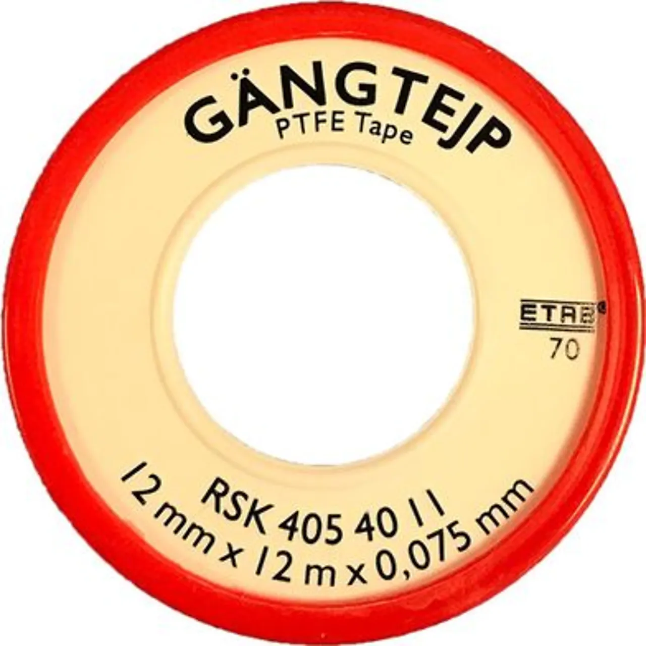 Gjengeteip 12 mm x 12 meter