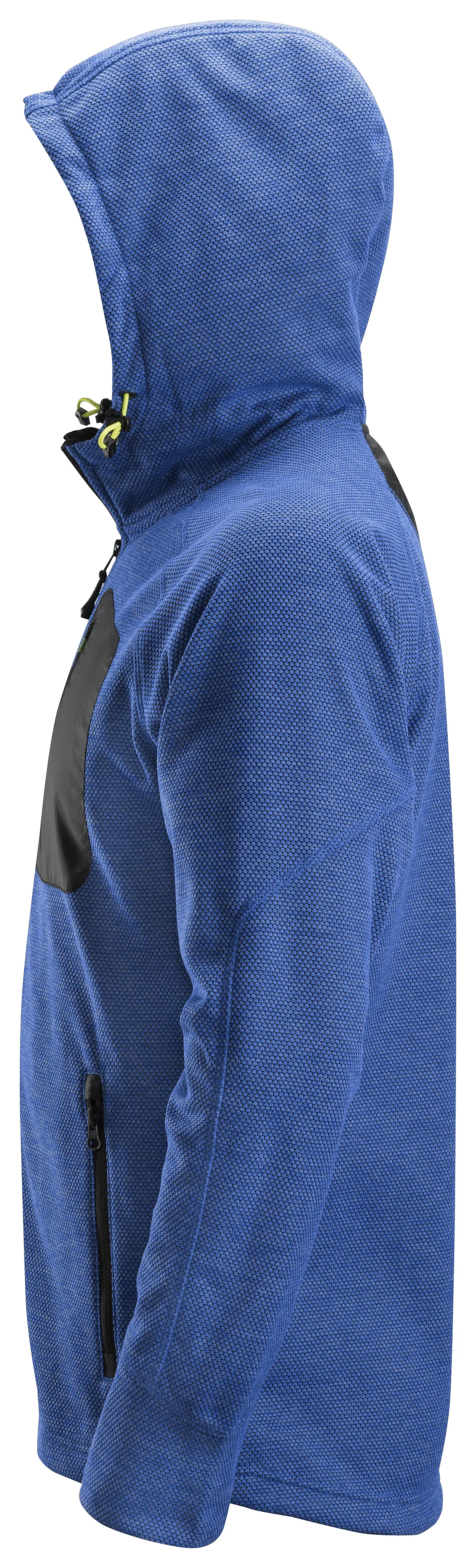Snickers fleecejakke 8041 str XXXL blå FlexiWork med hette null - XXXL - 3 - Miniatyr