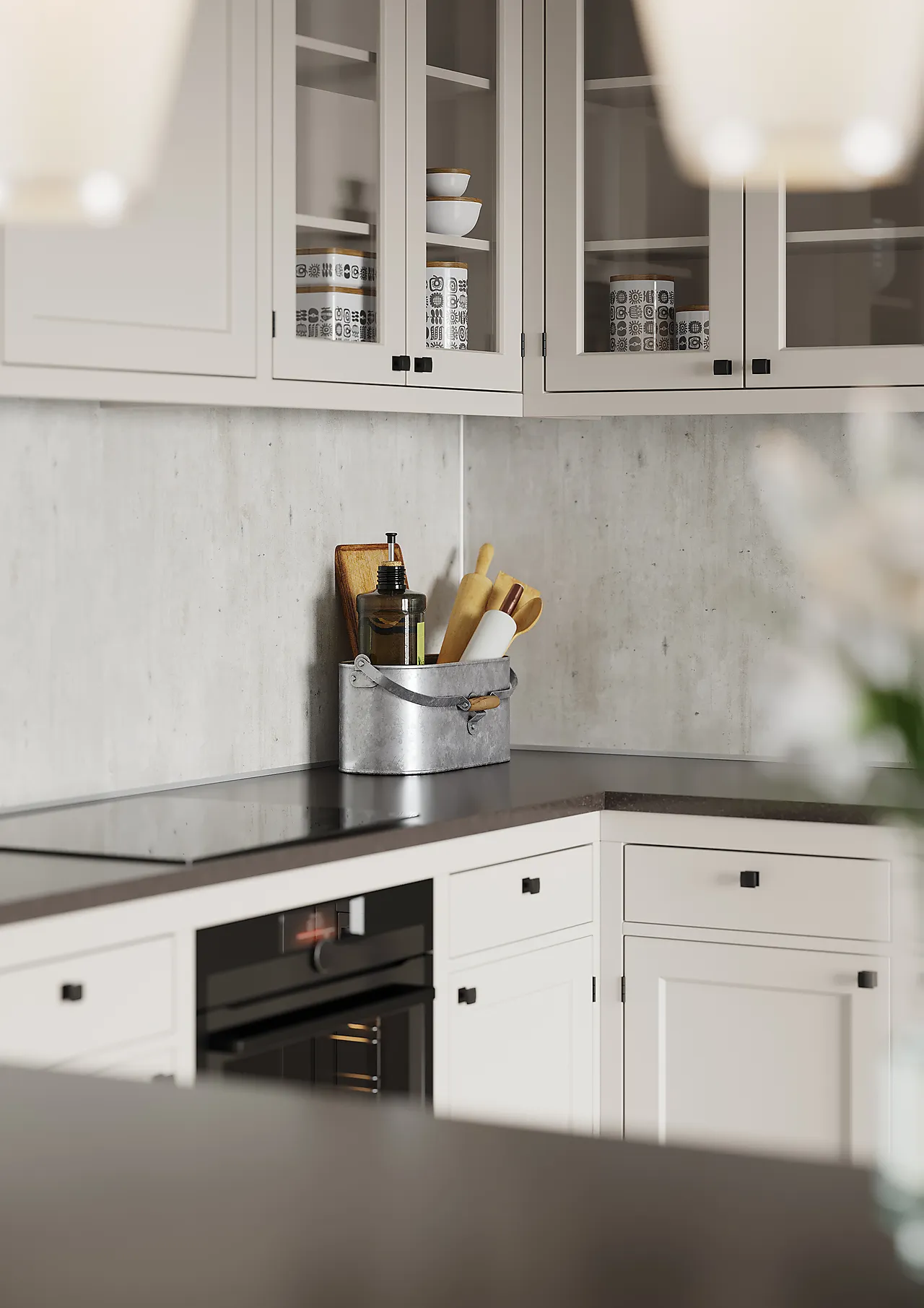 Kjøkkenplate 2204-K00 Cracked Cement 11x620x580 mm null - null - 3 - Miniatyr