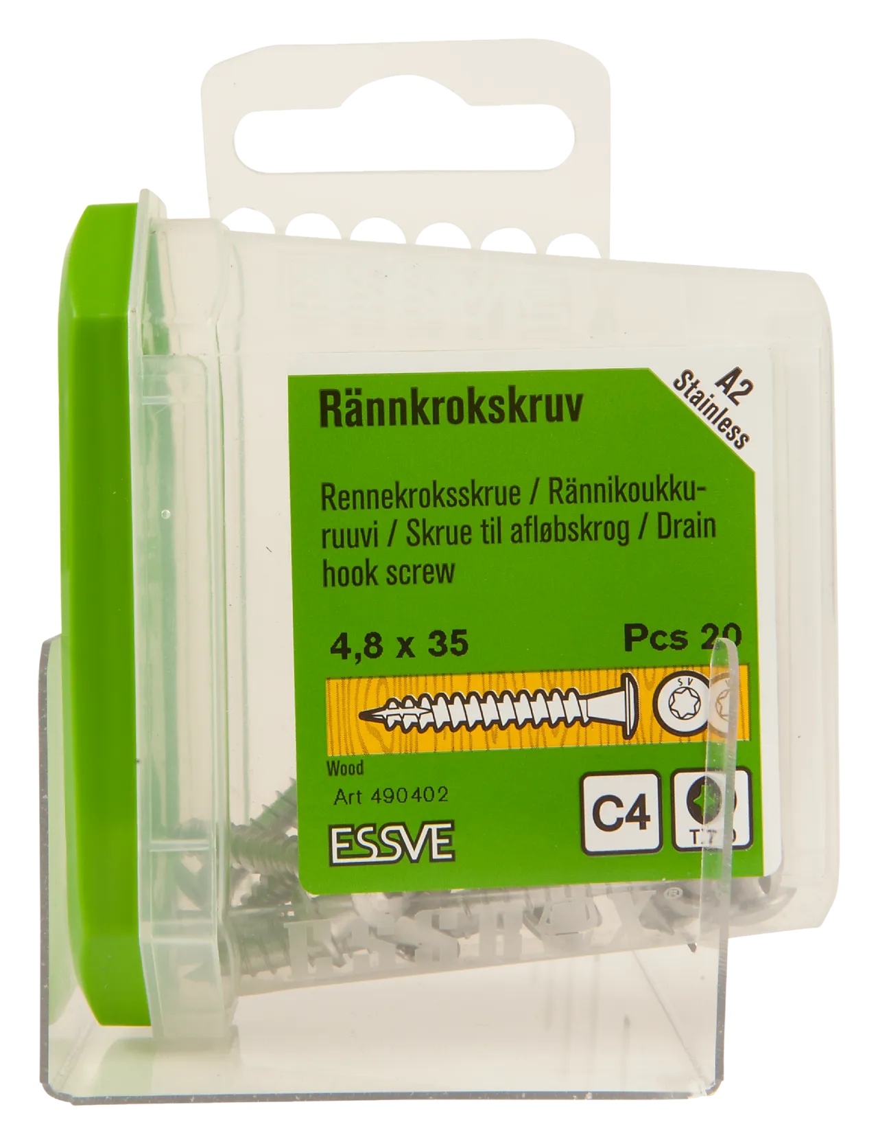 Takrenneskrue ph 4,8x35 a2 -20 panhode lakkert rustritt stål null - null - 2 - Miniatyr