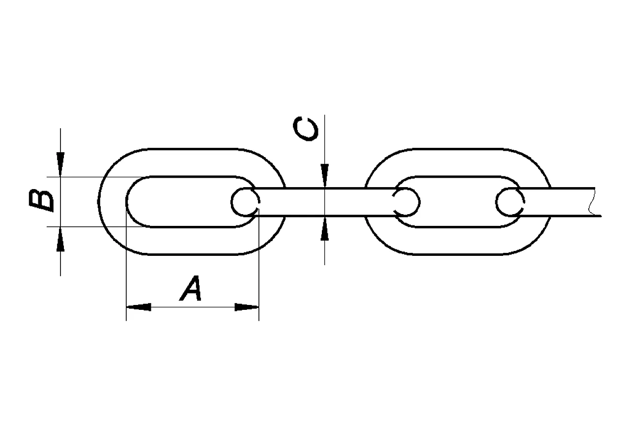 Kjetting - kortlenket 4mm 2m rsf a4 null - null - 2 - Miniatyr