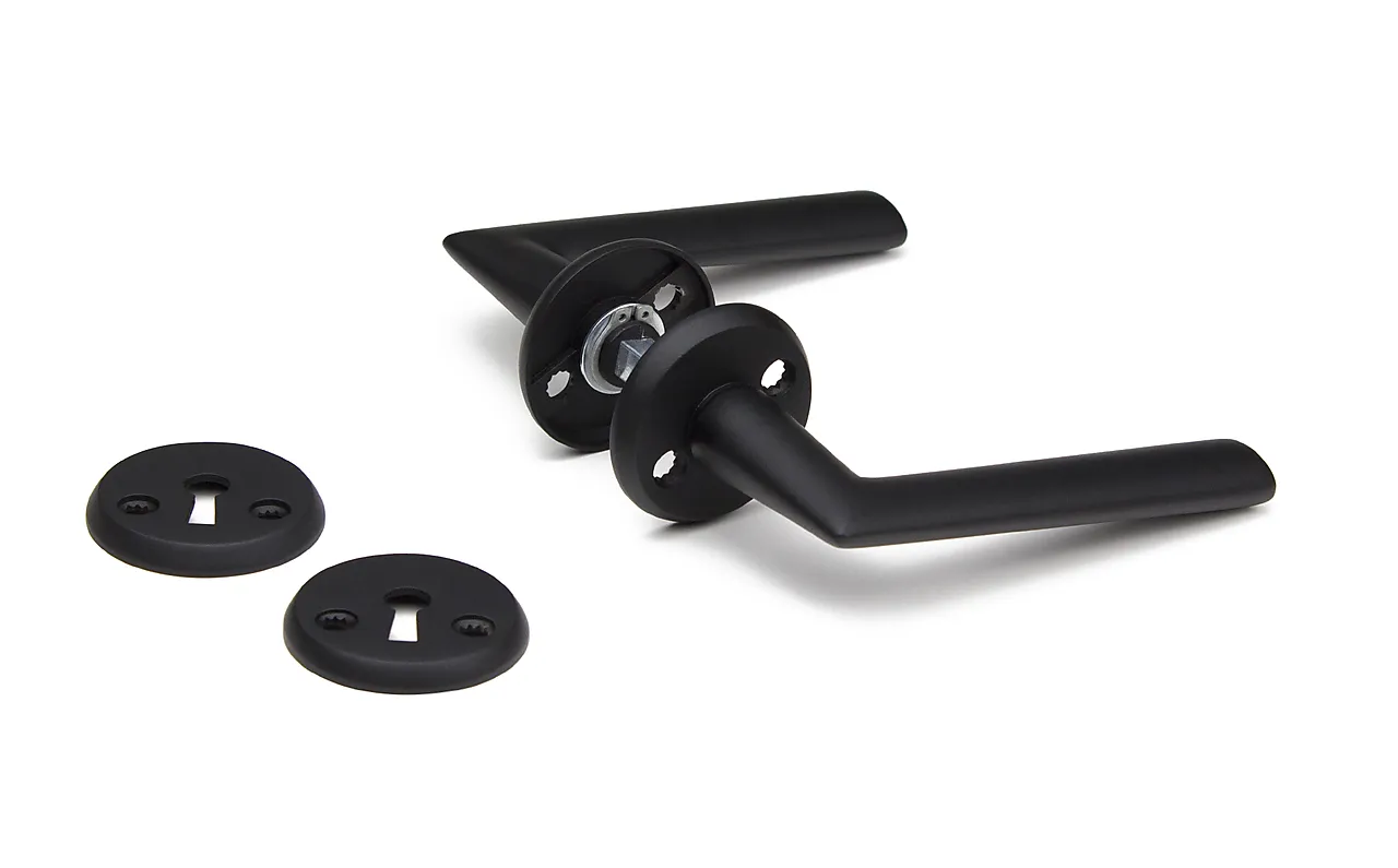 Dørvrider miami innv sort alu pp dt 38-42 mm