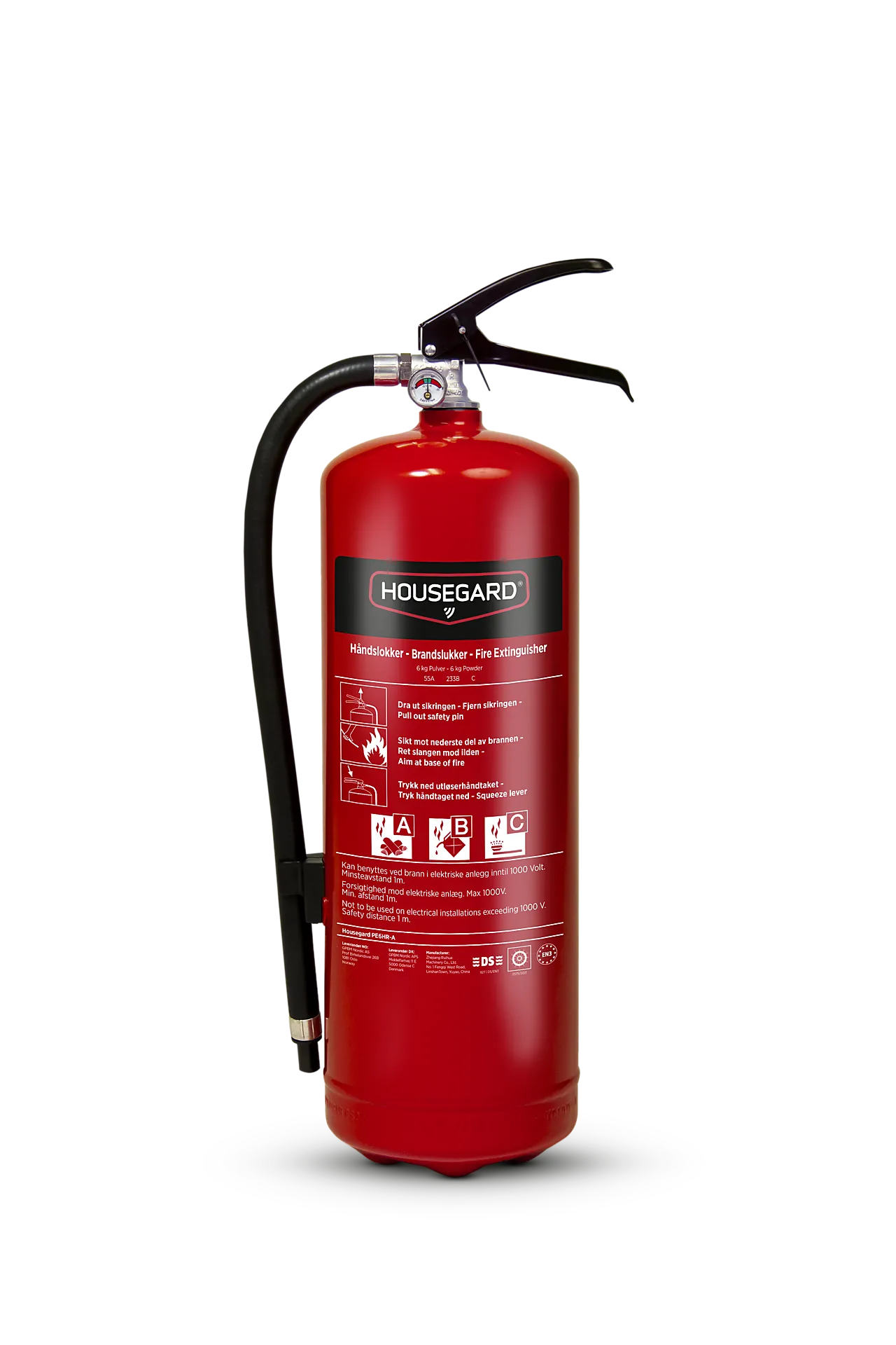 Housegard 6 kg pulverslukker 55A null - null - 2 - Miniatyr