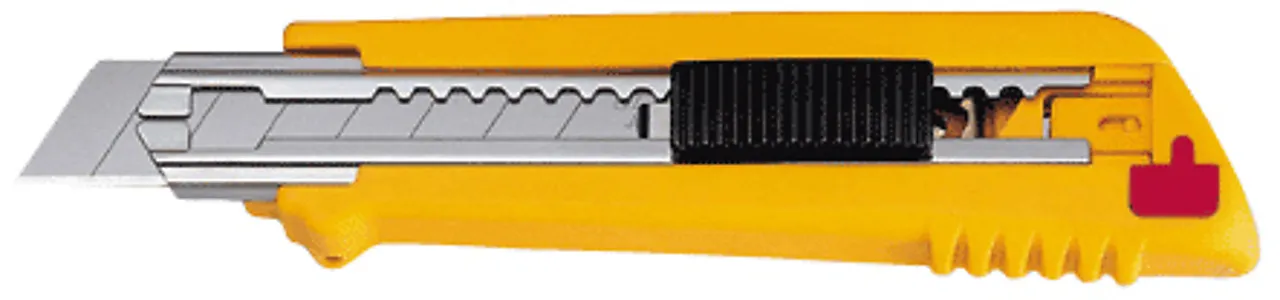 Kuttekniv 18mm pl-1 m/3 blader olfa avbrekkbart blad m/autolock Kuttekniv 18mm pl-1 m/3 blader olfa avbrekkbart blad m/autolock