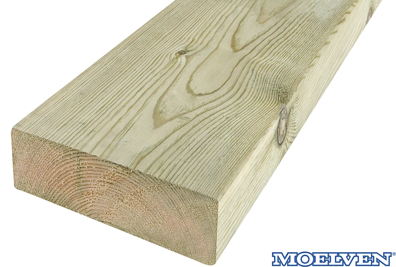 Konstruksjonsvirke C24 impregnert furu 73x198 mm Konstruksjonsvirke C24 impregnert furu 73x198 mm