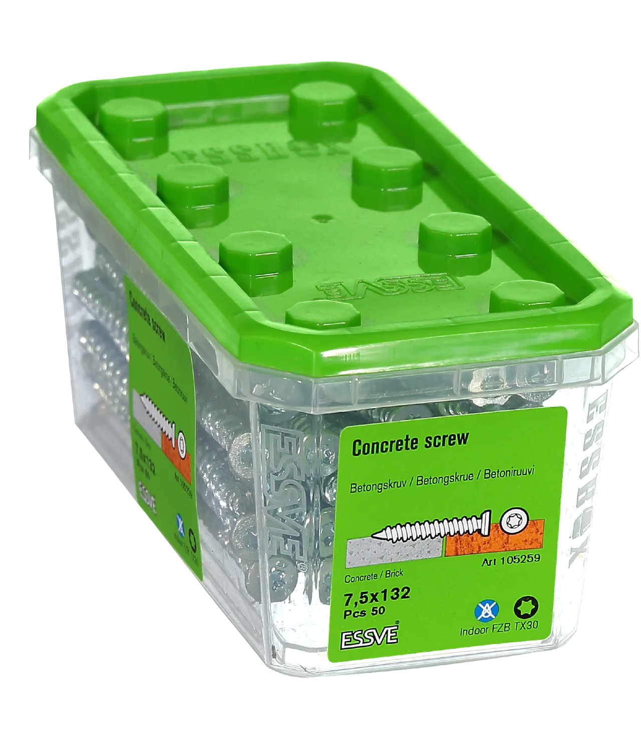 Betongskrue senkhode 7,5 x 132 mm 50 stk null - null - 2 - Miniatyr