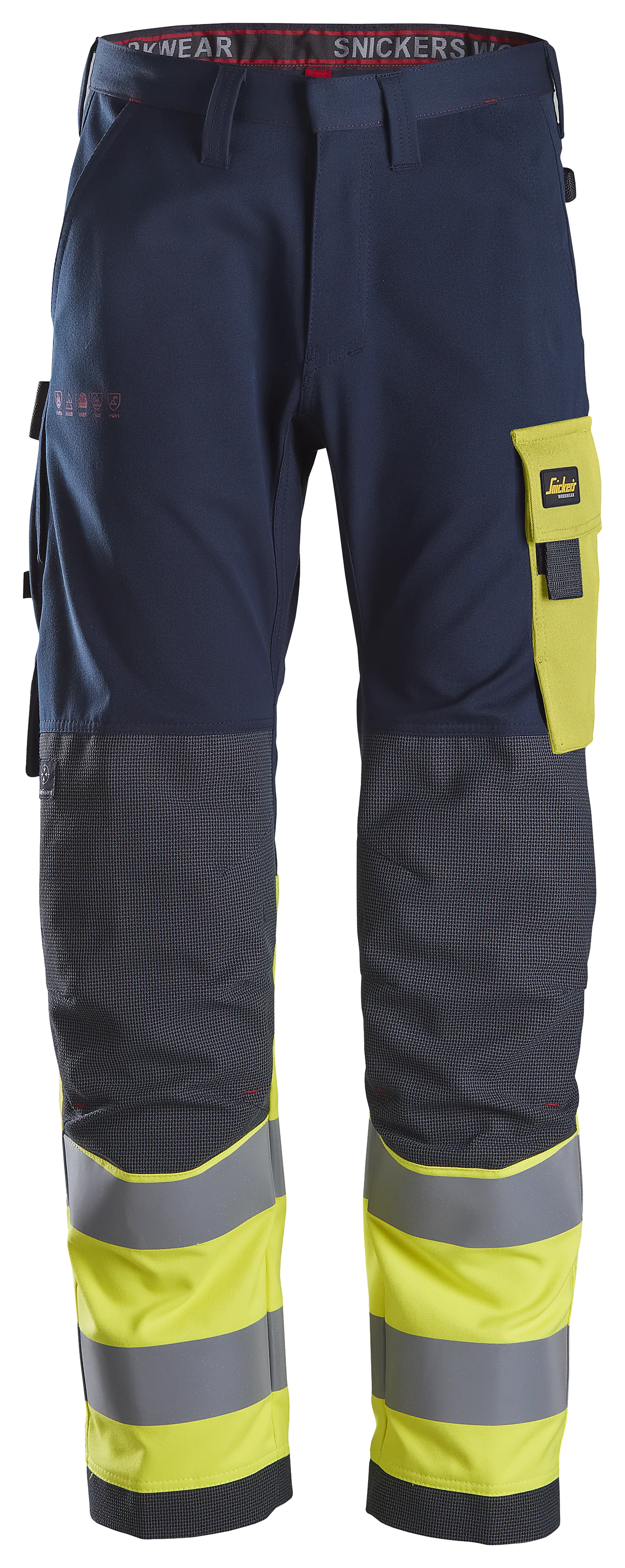 Bukse pw 6376 blå/gul kl1 48 protecwork snickers workwear Bukse pw 6376 blå/gul kl1 48 protecwork snickers workwear