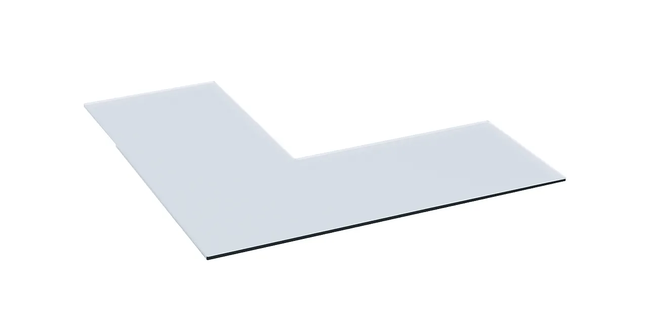 Gulvplate i klart glass Quadro 1