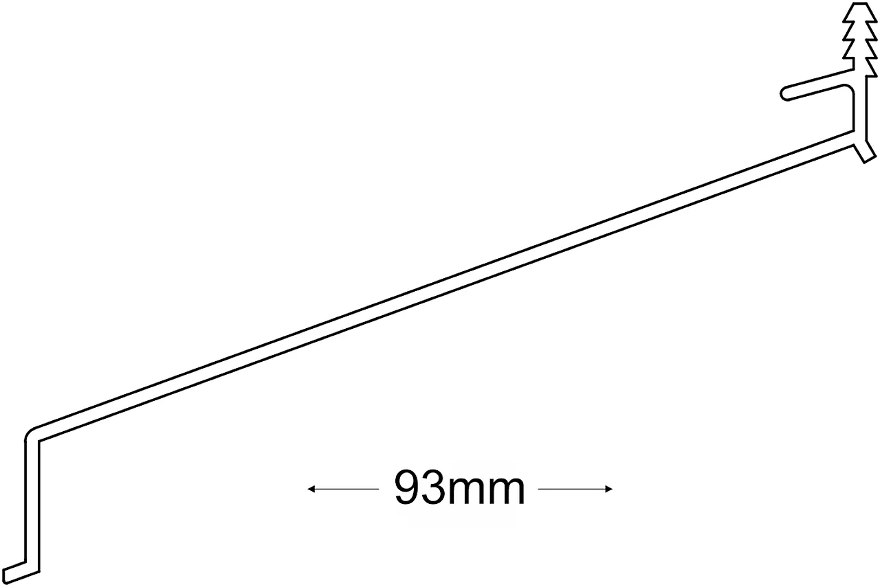 Vannbordbeslag hvit 93 mm 2,5 meter Vannbordbeslag hvit 93 mm 2,5 meter
