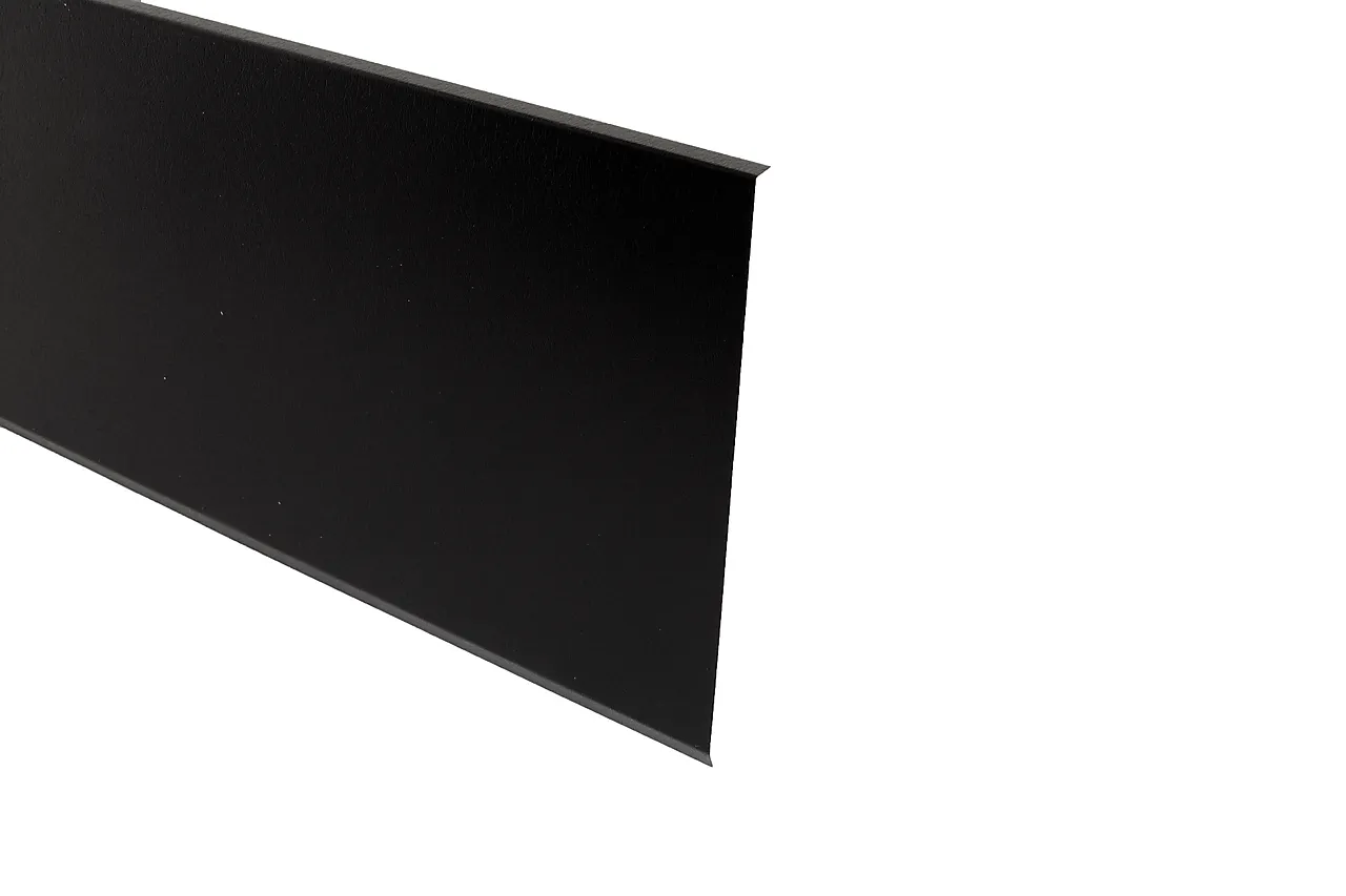 Dørbeslag stål frontspor 10/80 x 1230 mm sort