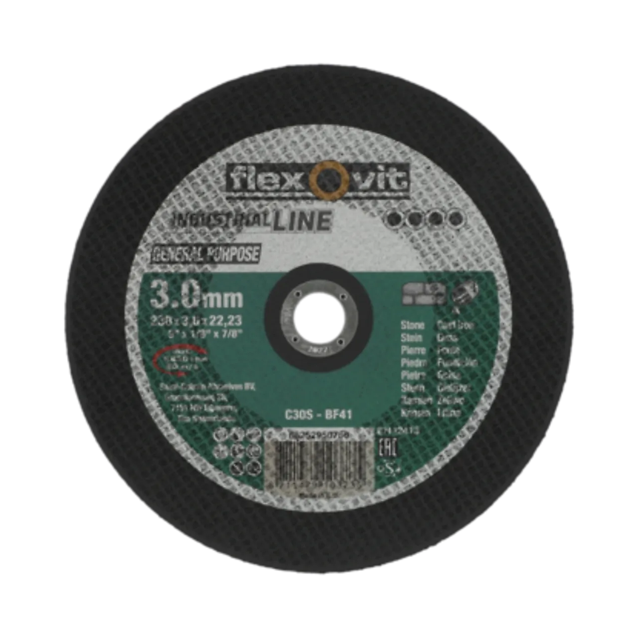 Kappeskive stein 230x3 f flexovit stein c30s