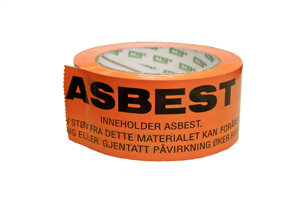 TAPE 50MMX60M ORANGE M/TR ADVARSEL ASBEST