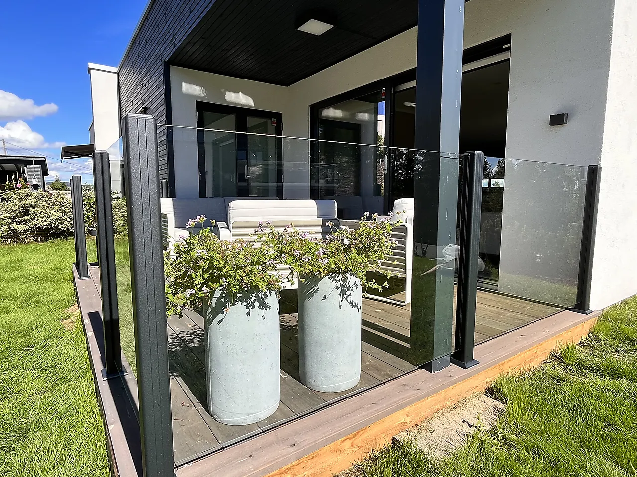 Hjørnestolpe 90gr toppmontert antrasitt null - null - 2 - Miniatyr