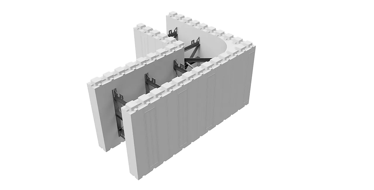 Thermomur 250x  hjørne venstre b500xh300xl650