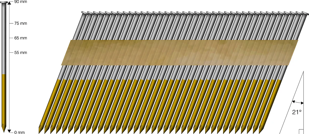 Stavspiker 21gr 28/75 vgkcc a500 mft varmgalv kammet cement coating null - null - 2 - Miniatyr