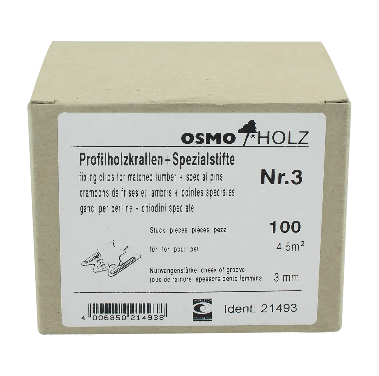 Panelklips nr 4 m/skruer1 boks inneholder 100 panelklips Panelklips nr 4 m/skruer1 boks inneholder 100 panelklips