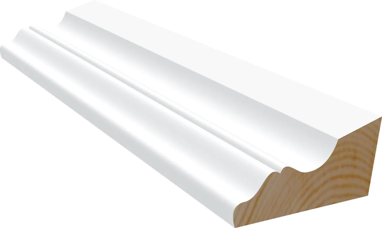 Taklist furu M600 hvit bomull S0502-Y 21x44x4400 mm Taklist furu M600 hvit bomull S0502-Y 21x44x4400 mm