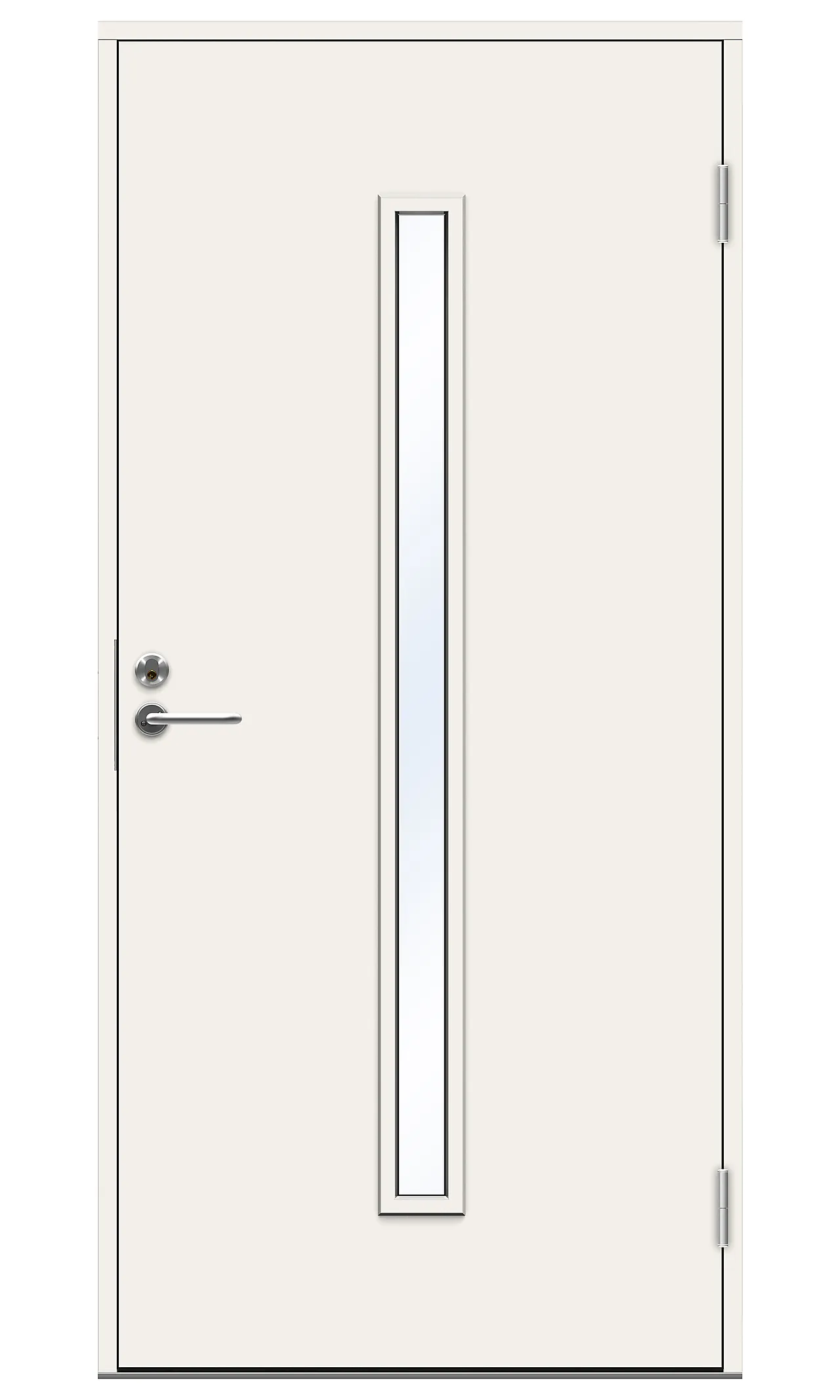 Dørsett Ytterdør p-1700 10x21h hvit ncs s0502-y klart glass