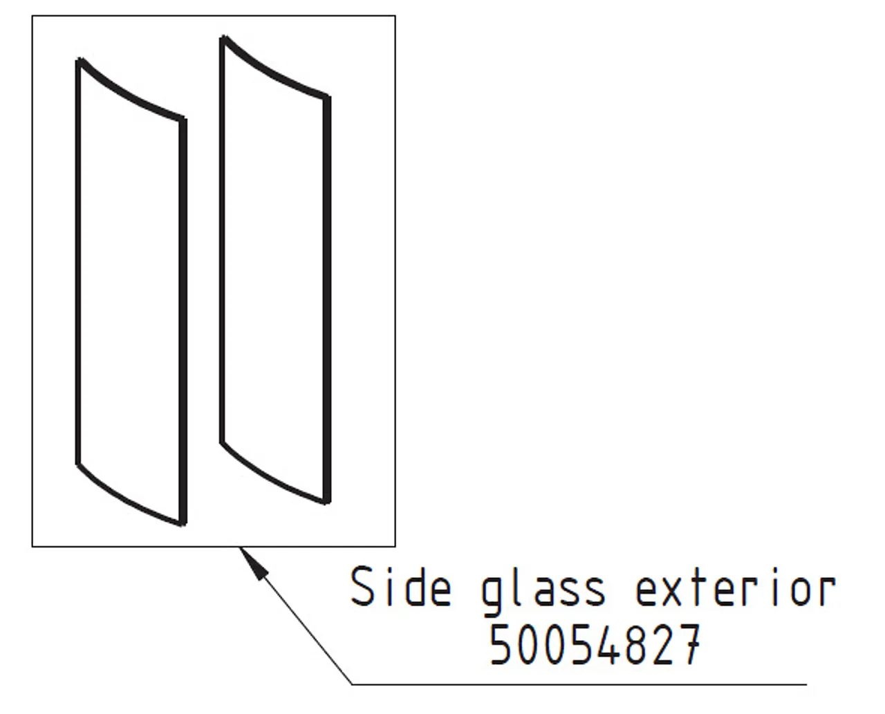 Sideglass utvendig null - null - 2 - Miniatyr