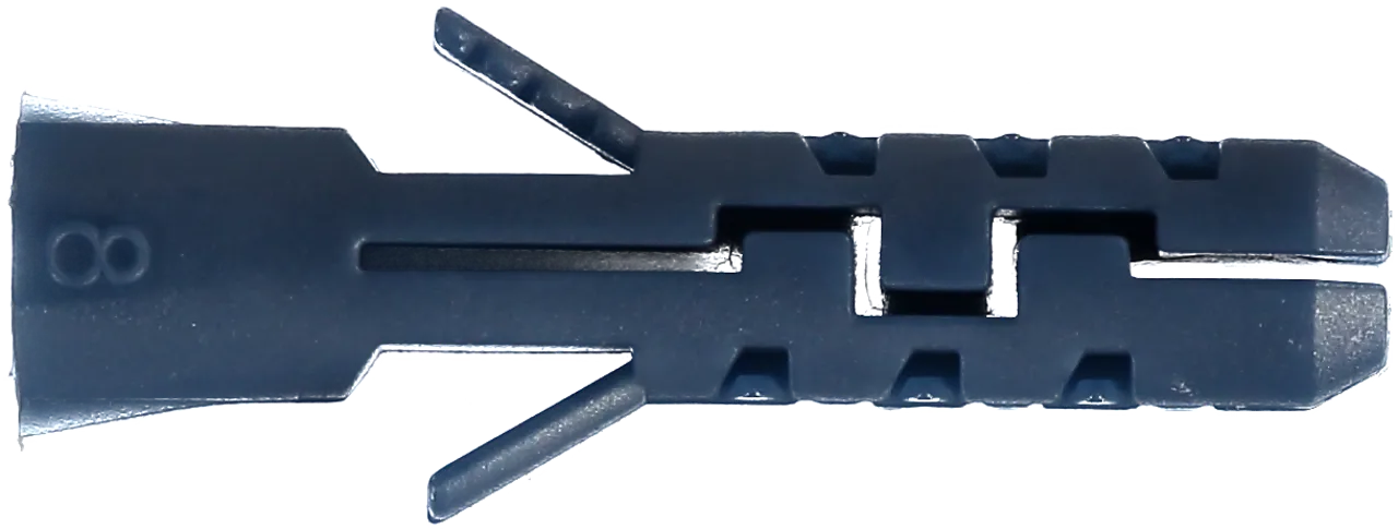 Nylonplugg n 8x40 lysgrå a-100feste i harde materialer