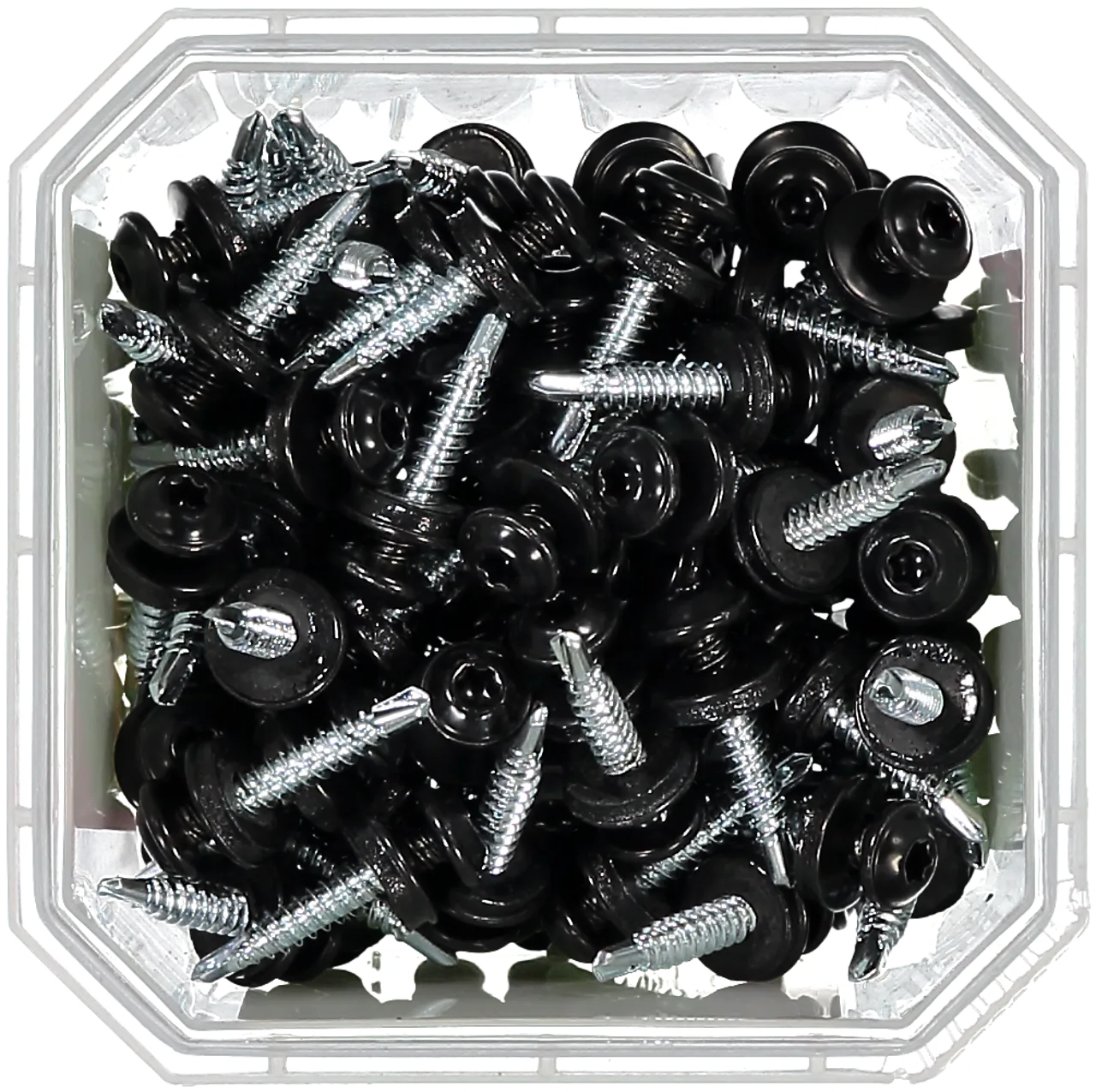 Vannbrettskrue svart 4,2x25 fzb-100 borspiss ral 9011 blankforsinket null - null - 2 - Miniatyr