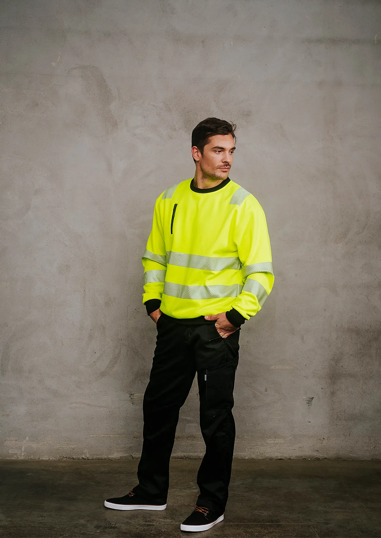 Genser 4605 Kl3 Safety Gul S Polyester null - null - 2 - Miniatyr