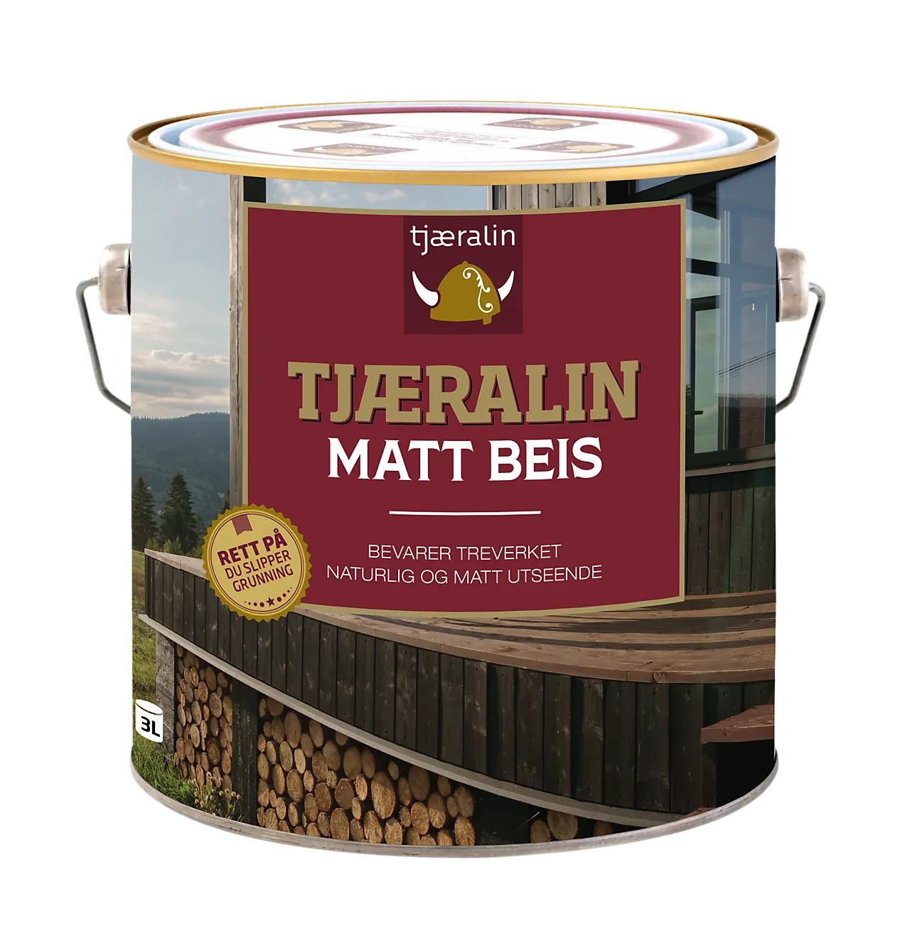 Tjæralin klar matt beis 9 ltr null - null - 2 - Miniatyr