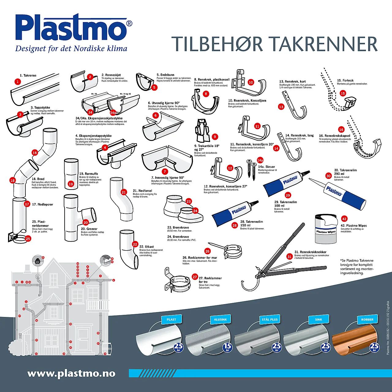 Grenrør 60 grader Ø75 hvit null - null - 2 - Miniatyr