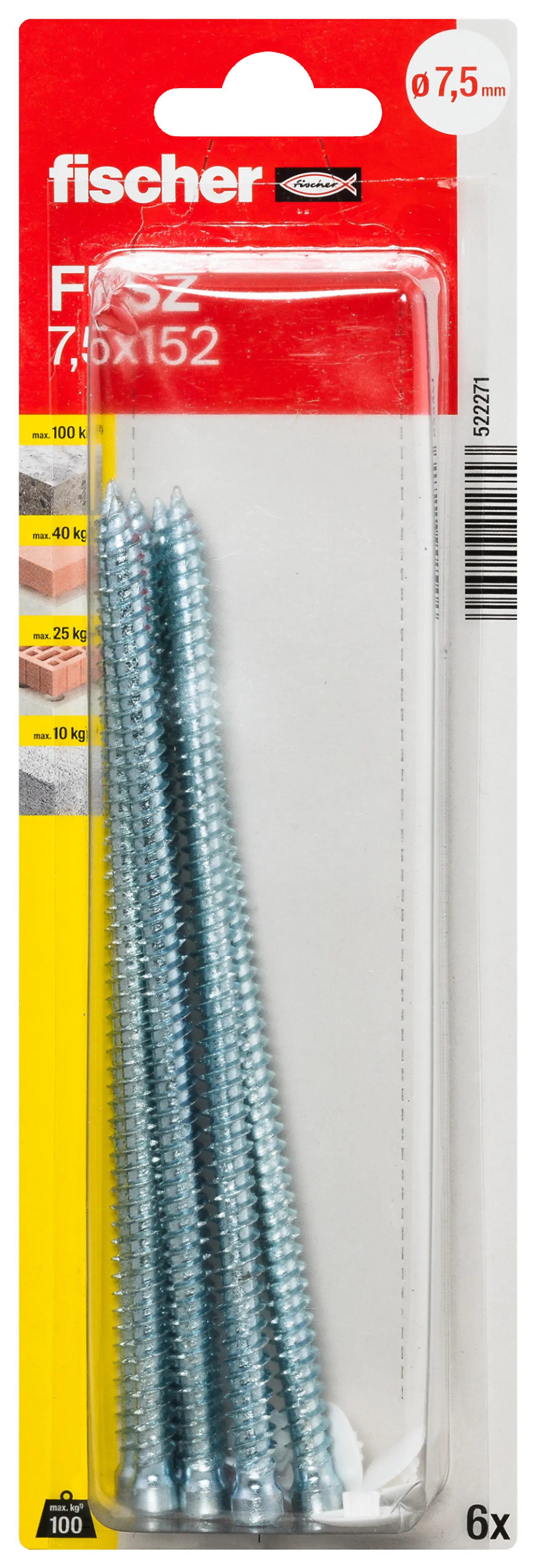 MONTASJESKRUE 7,5X152 UH BK null - null - 3 - Miniatyr