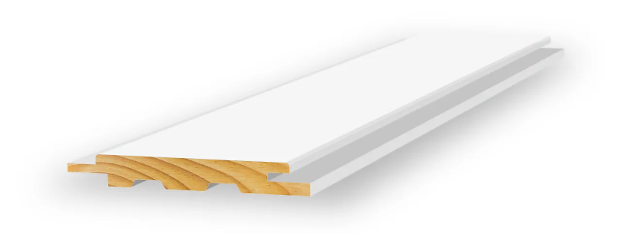 Opus sprekkpanel endepløyd 13x120x4850 mm hvitmalt furu null - null - 2 - Miniatyr