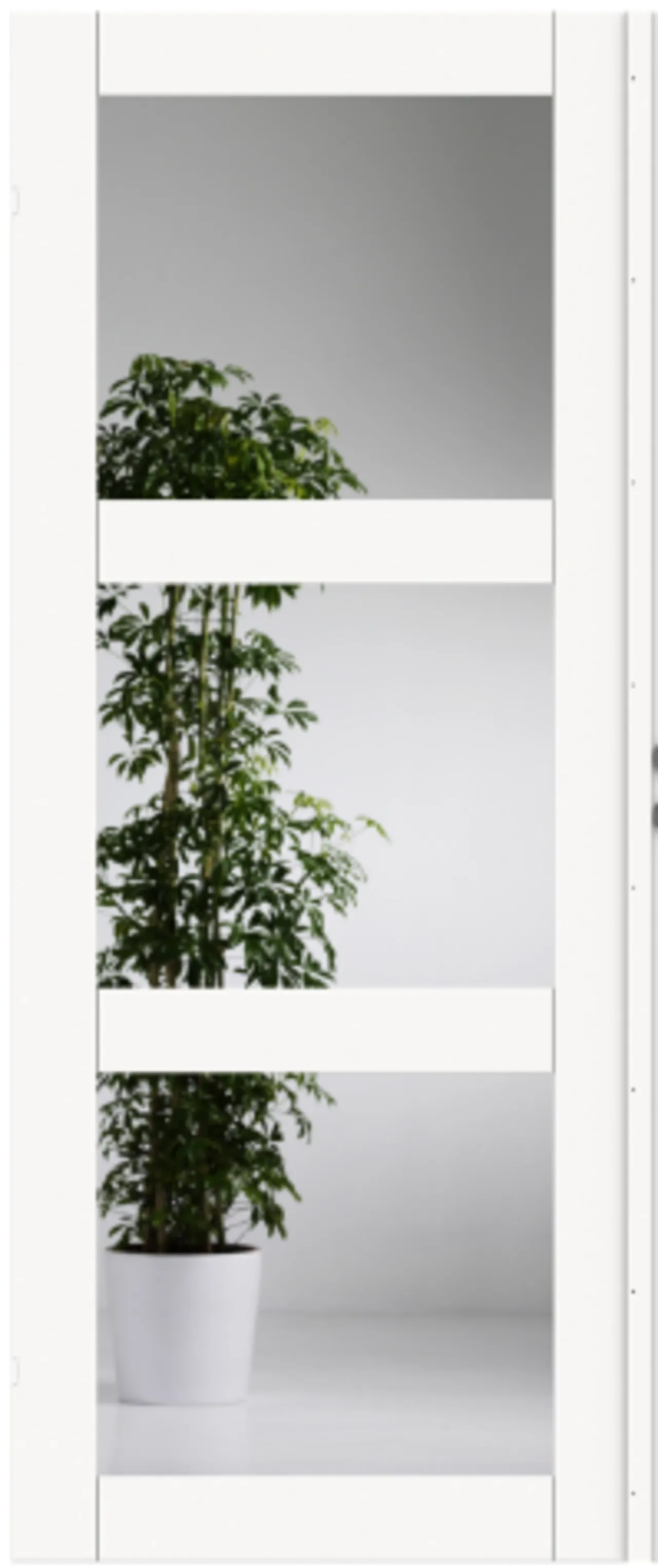 Dørbl sk unique gw03l 4x20 hvit skåtedørblad 4mm herdet glass null - null - 2 - Miniatyr