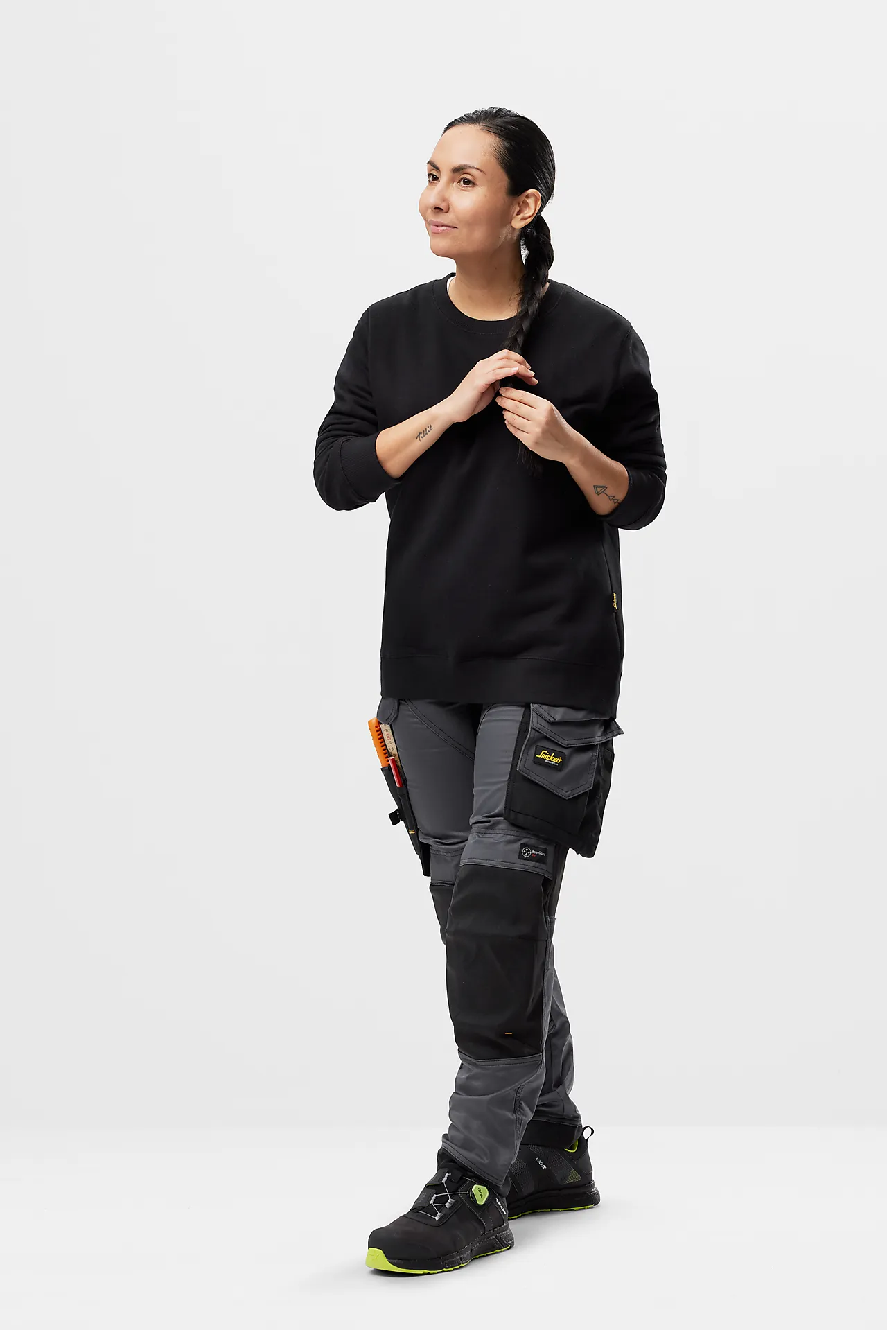 Trøye 2497 dame sort xl snickers workwear null - XL - 3 - Miniatyr