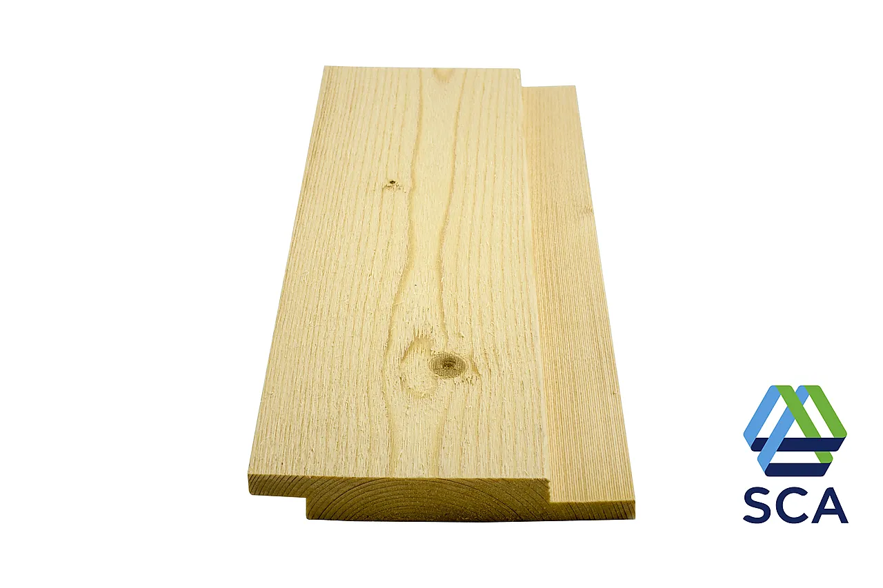 Dobbelfals kledning rettkant gran grunnet 19 x 148 mm null - null - 2 - Miniatyr