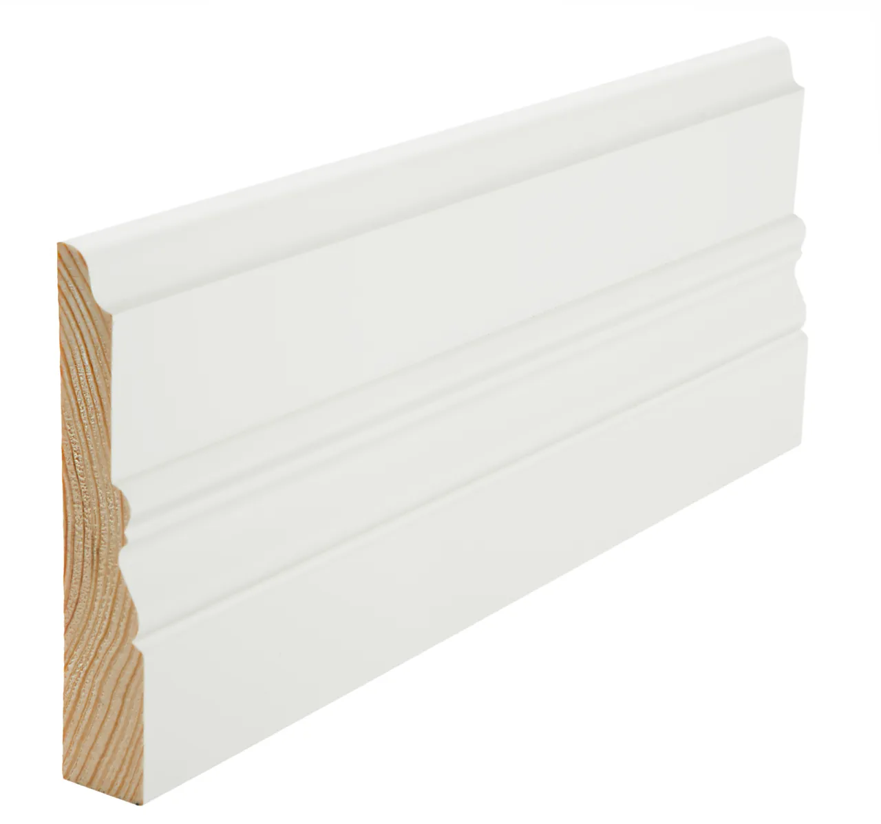 Kombilist furu profilert hvit bomull S0502-Y 21x120 mm