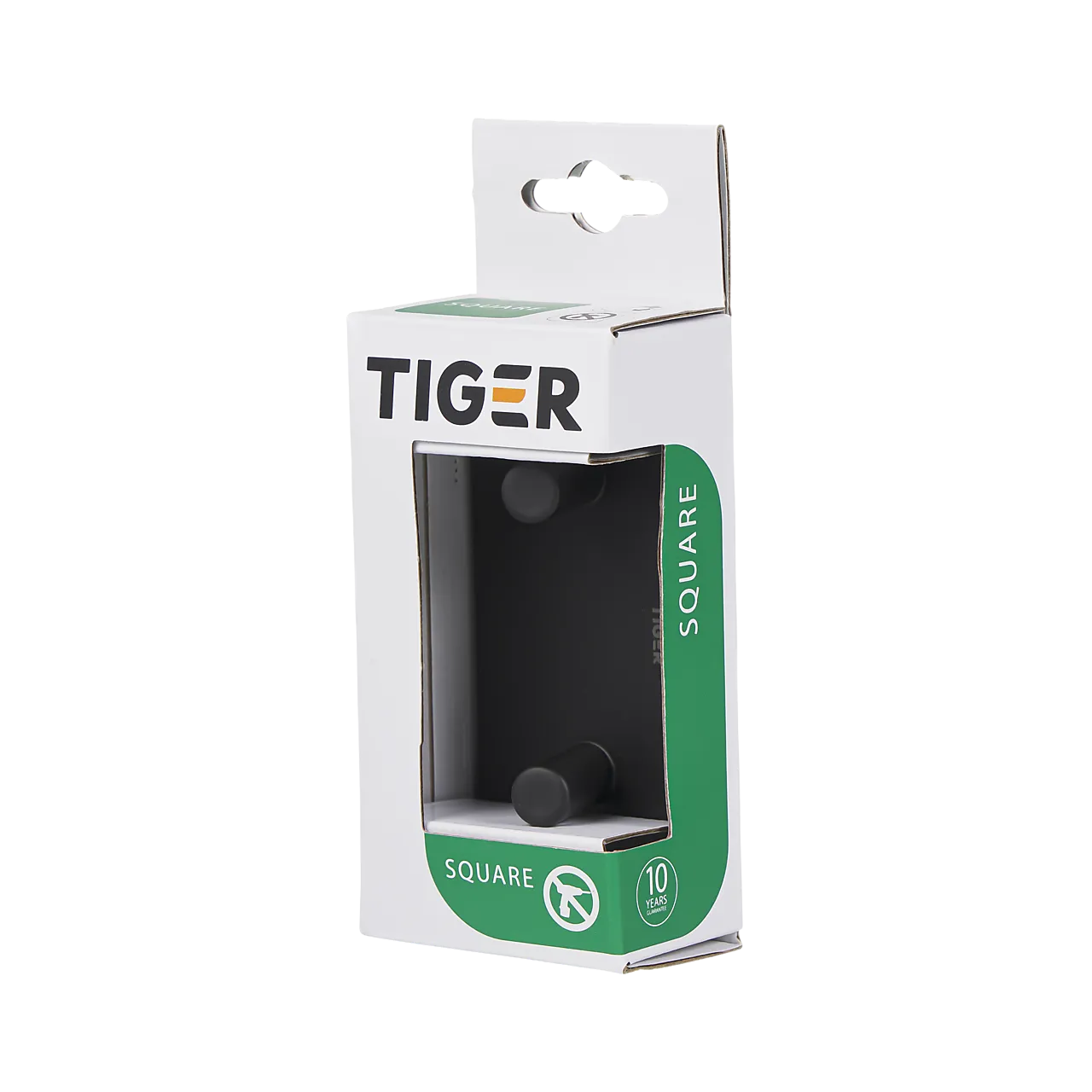 Krok dobbel square svart matt svart matt rustfritt stål