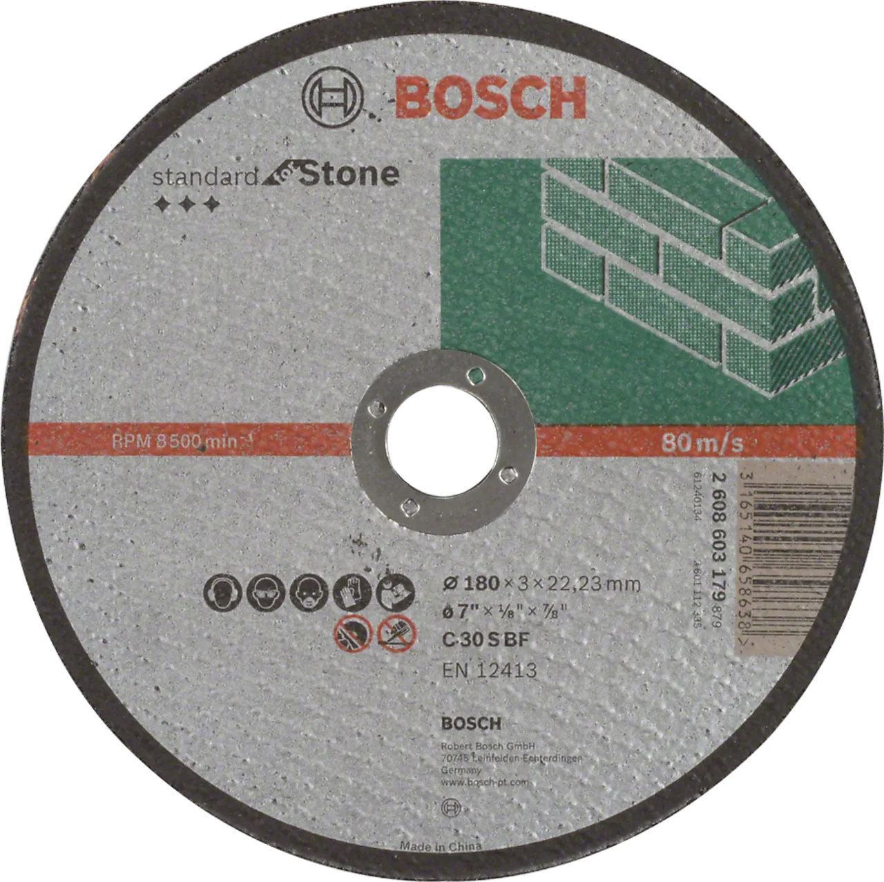 Kappeskive stein 180x3 mm