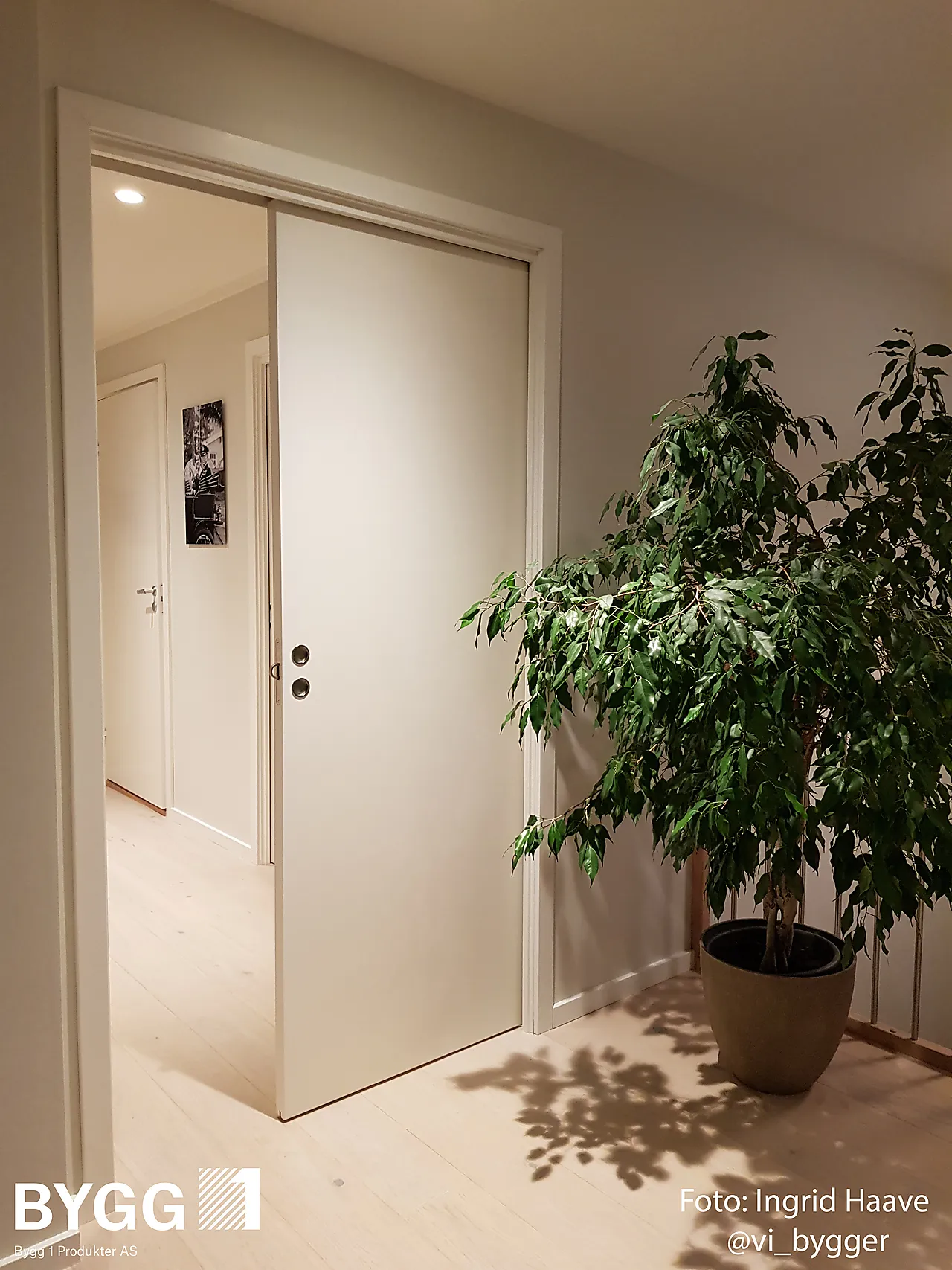 Skyvedør Sletten Kompakt klassisk hvit 100x210 cm null - 100x210 cm - 3 - Miniatyr